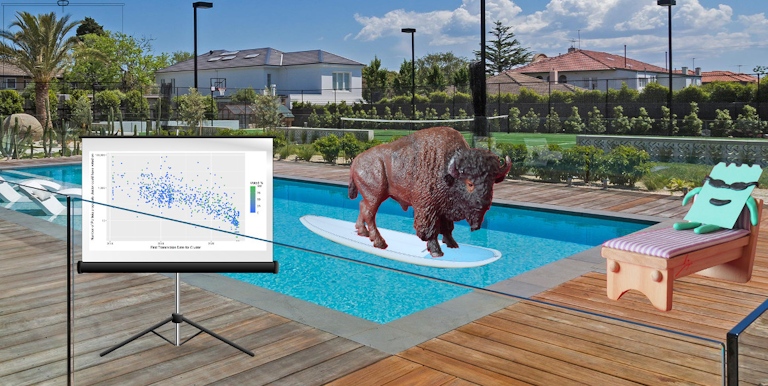 Pool Bison doing research