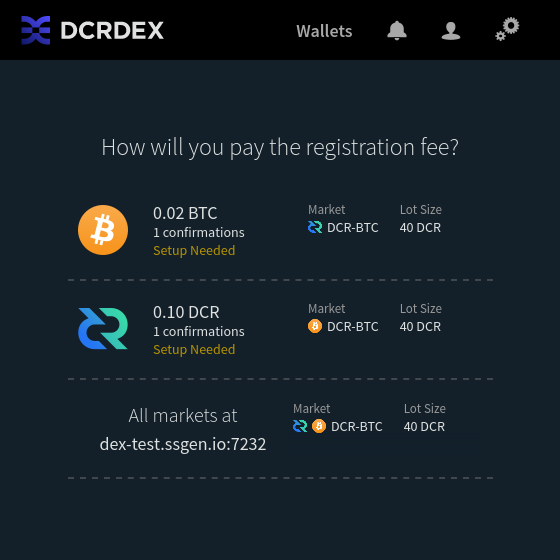 Multi-asset fees in DCRDEX